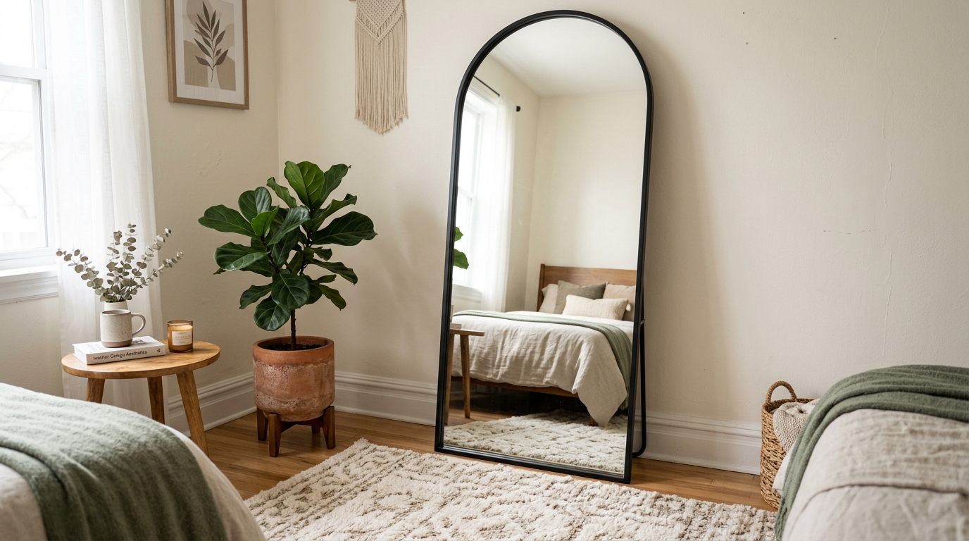 Hang Large Full-Length Mirrors Without Nails